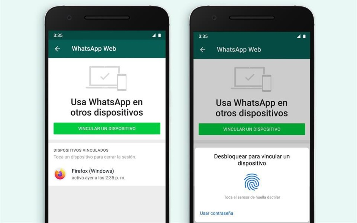 WhatsApp incluirá el uso de sensores biométricos