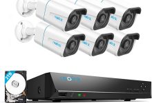 Reolink 4K Ultra HD Kit de Cámara Vigilancia PoE 8CH, 6X 8MP Detección de Personas y Vehículos Cámaras IP PoE, H.265 2TB HDD NVR para Grabación 24/7 Alarma Visión Nocturna Audio, RLK8-810B6-A